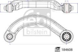 FEBI Bilstein 184608 - BRAT SUSPENSIE ROATA FEBI - FEBI Bilstein-184608 (FEBIBILSTEIN184608)