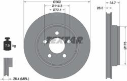 Textar 92203303 - Disc frana Fata - stanga / dreapta - fara pivot de fixare a rotii DODGE NITRO. JEEP CHEROKEE 2.8D - 3.7 - 4.0 09.06 - - Textar-92203303 (TEXTAR92203303)