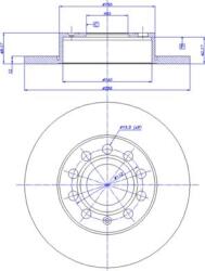 ATE 24.0312-0158.1 - disc de frana. spate Power Disc AUDI A3 - A3 Sportback 2.0 TDI Quattro 03 - - ATE-24.0312-0158.1 (ATE24031201581)