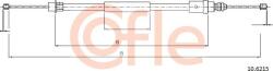 Cofle 10.6215 - Cablu, frana de parcare - CABLU. FRANA DE PARCARE - compatibil 4745L6 - Cofle-10.6215 (COFLE106215)