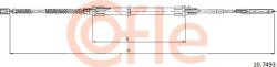 Cofle 10.7493 - Cablu, frana de parcare - CABLU. FRANA DE PARCARE - compatibil 3A0609721B - Cofle-10.7493 (COFLE107493)