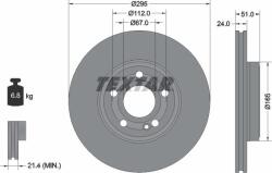 Textar 92323505 - Disc frana Fata - stanga / dreapta - MERCEDES A V177. A W177. B SPORTS TOURER W247. CLA C118. CLA SHOOTING BRAKE X118 1.3 - 2.0D 03.18 - - Textar-92323505 (TEXTAR92323505)