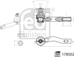 FEBI Bilstein 178502 - Cap de bara dreapta SUZUKI SWACE. TOYOTA AYGO X. C - HR. COROLLA 1.0 - 2.0H 10.16 - - FEBI Bilstein-178502 (FEBIBILSTEIN178502)
