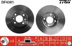TRW DF4381 - Disc frana - Brake Disc - TRW-DF4381 (TRWDF4381)