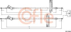 Cofle 10.5361 - Cablu, frana de parcare - CABLU. FRANA DE PARCARE - compatibil 3S412A603Cb - Cofle-10.5361 (COFLE105361)