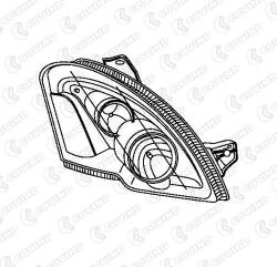 Covind HEAD LIGHT DR DAILY S-2012-COVIND-A. M. - compatibil Iveco - Covind-D12/754 (COVINDD12754)