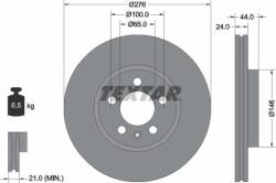 Textar 92313703 - Brake Disc - compatibil Audi. Seat. Skoda. Vw - Textar-92313703 (TEXTAR92313703)