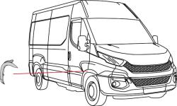 Covind D14/206 - WHEEL ARCH RH DAILY 2014 2016 - compatibil Iveco - Covind-D14/206 (COVINDD14206)