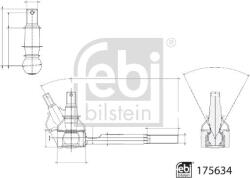FEBI Bilstein 175634 - Cap de bara DR-ST TESLA MODEL S Electric 09.12- - FEBI Bilstein-175634 (FEBIBILSTEIN175634)