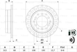 Bosch 0 986 479 F07 - Disc frana spate - stanga / dreapta - TOYOTA FJ CRUISER. LAND CRUISER. LAND CRUISER PRADO 2.7 - 4.0 06.05 - - BOSCH-0 986 479 F07 (BOSCH0986479F07)