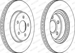 Ferodo DDF2065C - SET DISCURI FRANA - compatibil Chrysler - Ferodo-DDF2065C (FERODODDF2065C)