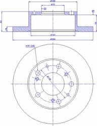 LPR C1191P - DISC FRANA - compatibil Alfa. Citroën. Fiat. Peugeot - LPR-C1191P (LPRC1191P)