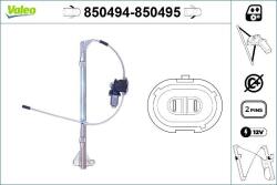 VALEO 850494 - Mecanism actionare geam - Regulator geam Fata stanga electric. cu motor. numar de usi. 2 IVECO DAILY III. DAILY IV. DAILY V. NISSAN INTERSTAR. OPEL MOVANO - VALEO-850494 (VALEO850494)