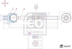 FEBI Bilstein 185479 - Articulatie axiala, cap de bara - Bieleta directie fara capat - stanga / dreapta - lungime: 271mm MERCEDES A V177. A W177. B SPORTS TOURER W247 1.3 - 2.0H 03.18 - - FEBI Bilstein-185479 (FEBI