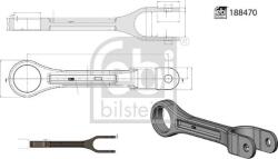 FEBI Bilstein 188470 - BRAT-BIELETA SUSPENSIE STABILIZATOR FEBI - compatibil Mercedes - FEBI Bilstein-188470 (FEBIBILSTEIN188470)