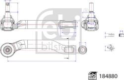 FEBI Bilstein 184880 - Cap de bara dreapta NISSAN MICRA IV. NOTE 1.2 - 1.5D 05.10 - - FEBI Bilstein-184880 (FEBIBILSTEIN184880)