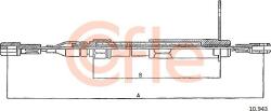 Cofle 10.943 - Cablu, frana de parcare - CABLU. FRANA DE PARCARE - compatibil A2014200685 - Cofle-10.943 (COFLE10943)
