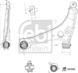 FEBI Bilstein 185906 - Brat, suspensie roata - Brat suspensie fata stanga exterior fata 21 mm cu rulment MERCEDES SPRINTER 3.5 - T B907. B910. SPRINTER 3 - T B910. SPRINTER 3 - T - FEBI Bilstein-185906 (FEBIBILSTEI