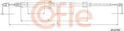 Cofle 92.10. 6792 - Cablu, frana de parcare - Cofle-92.10. 6792 (COFLE92106792)