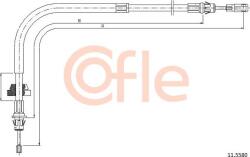 Cofle 11.5580 - Cablu, frana de parcare - CABLU. FRANA DE PARCARE - compatibil 1419538 - Cofle-11.5580 (COFLE115580)