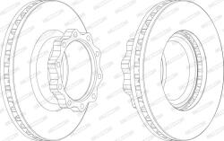 Ferodo FCR147A - DISC FRANA LIVRABIL 1 BUC PRET-BUC - compatibil Man - Ferodo-FCR147A (FERODOFCR147A)