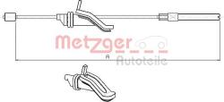 Metzger 10.5369 - CABLU FRANA DE PARCARE METZGER SFNBB - compatibil Ford - Metzger-10.5369 (METZGER105369)