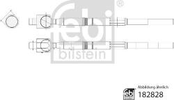 FEBI Bilstein 182828 - Articulatie axiala, cap de bara - Bieleta directie fara capat - stanga / dreapta - lungime: 324mm ISUZU D - MAX II. D - MAX III 1.9D - 2.5D 06.12 - - FEBI Bilstein-182828 (FEBIBILSTEIN182828)