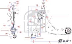 FEBI Bilstein 185220 - Brat suspensie fata stanga 14 mm KIA CARENS III 2.0 - 2.0D 09.06 - 06.13 - FEBI Bilstein-185220 (FEBIBILSTEIN185220)