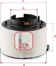 Sofima S 7H06 A - FILTRU AER - compatibil Audi - Sofima-S 7H06 A (SOFIMAS7H06A)