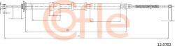 Cofle 12.0702 - Cablu, frana de parcare - CABLU. FRANA DE PARCARE - compatibil Fiat - Cofle-12.0702 (COFLE120702)