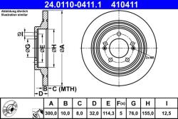 ATE 24.0110-0411.1 - Disc frana - ATE-24.0110-0411.1 (ATE24011004111)