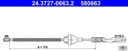 ATE 24.3727-0663.2 - Cable Pull. parking brake - ATE-24.3727-0663.2 (ATE24372706632)