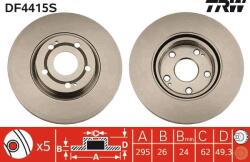TRW DF4415S - Disc frana - Brake Disc - TRW-DF4415S (TRWDF4415S)
