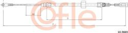 Cofle 92.10. 9885 - Cablu, frana de parcare - Cofle-92.10. 9885 (COFLE92109885)