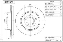 AISIN K6R957S - Disc frana - AISIN-K6R957S (AISINK6R957S)
