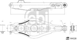 FEBI Bilstein 194328 - Brat, suspensie roata - BRAT SUSPENSIE ROATA FEBI - FEBI Bilstein-194328 (FEBIBILSTEIN194328)