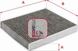 Sofima S 4314 CA - FILTRU AER POLEN - compatibil Audi. Seat. Skoda. Vw - Sofima-S 4314 CA (SOFIMAS4314CA)