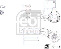 FEBI Bilstein 183114 - CAP DE BARA - compatibil Ford - FEBI Bilstein-183114 (FEBIBILSTEIN183114)