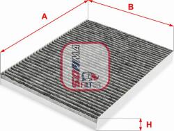 Sofima S 4263 CA - FILTRU AER POLEN CARBON ACTIV - compatibil Audi. Vw. Seat. Skoda - Sofima-S 4263 CA (SOFIMAS4263CA)