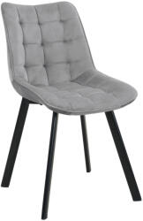 AKORD Furniture Factory AKORD SJ. 28 Étkezőszék Velúr Szürke Steppelt (AKO-CSJ-28-GR)