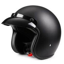 Fixato Casca Moto/Scuter Retro FIXATO Vintage, Interior Confortabil, Prindere rapida, Negru Mat, XXL 61-62cm (retro-1-negru-mat-XXL)