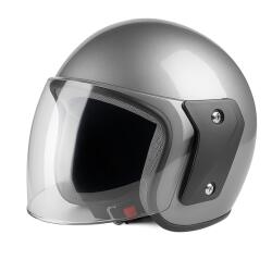 Fixato Casca moto/scuter unisex, cu vizor, marime universala 55-60cm, Gri (rdb-casca-gri)