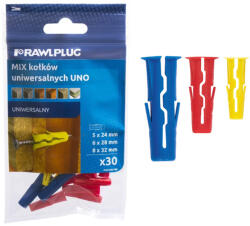 Koelner - Rawlplug UNO univerzális műanyag dübel szett 5x24mm, 6x28mm, 8x32mm (64583)
