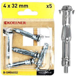 Koelner - Rawlplug Molly anya 4x32mm fém horganyzott (51330)