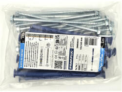 Koelner - Rawlplug FF1 Lapos peremű dübel hatlapfejű csavarral 10x300mm TORX ultramid horganyzott (57673)