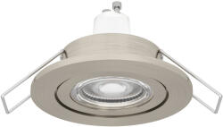 EGLO Süllyesztett lámpa GU10 foglalattal, 8, 4 cm, nikkel, melegfehér fényforrással, IP44 - Barranco Eglo 902238 (902238)