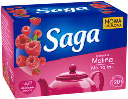 Saga gyümölcstea 20x1, 7g málna filteres dobozos