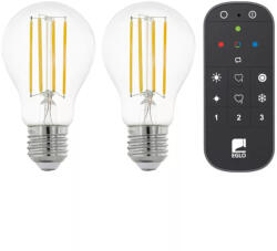 EGLO Távirányítóval szabályozható E27 LED, 6 W, 806 lm, hidegfehér fényű, 2 darabos szett - Eglo 12255 (12255)