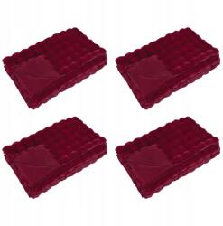  VidaXL Műnyúl szőrmés takaró Olite 4 pcs Bordeaux piros 220 x 240 cm