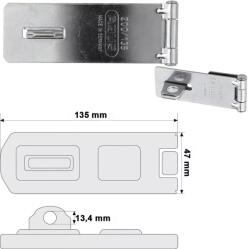 ABUS 200/135 lakatpánt (10032119-01) - smartzar
